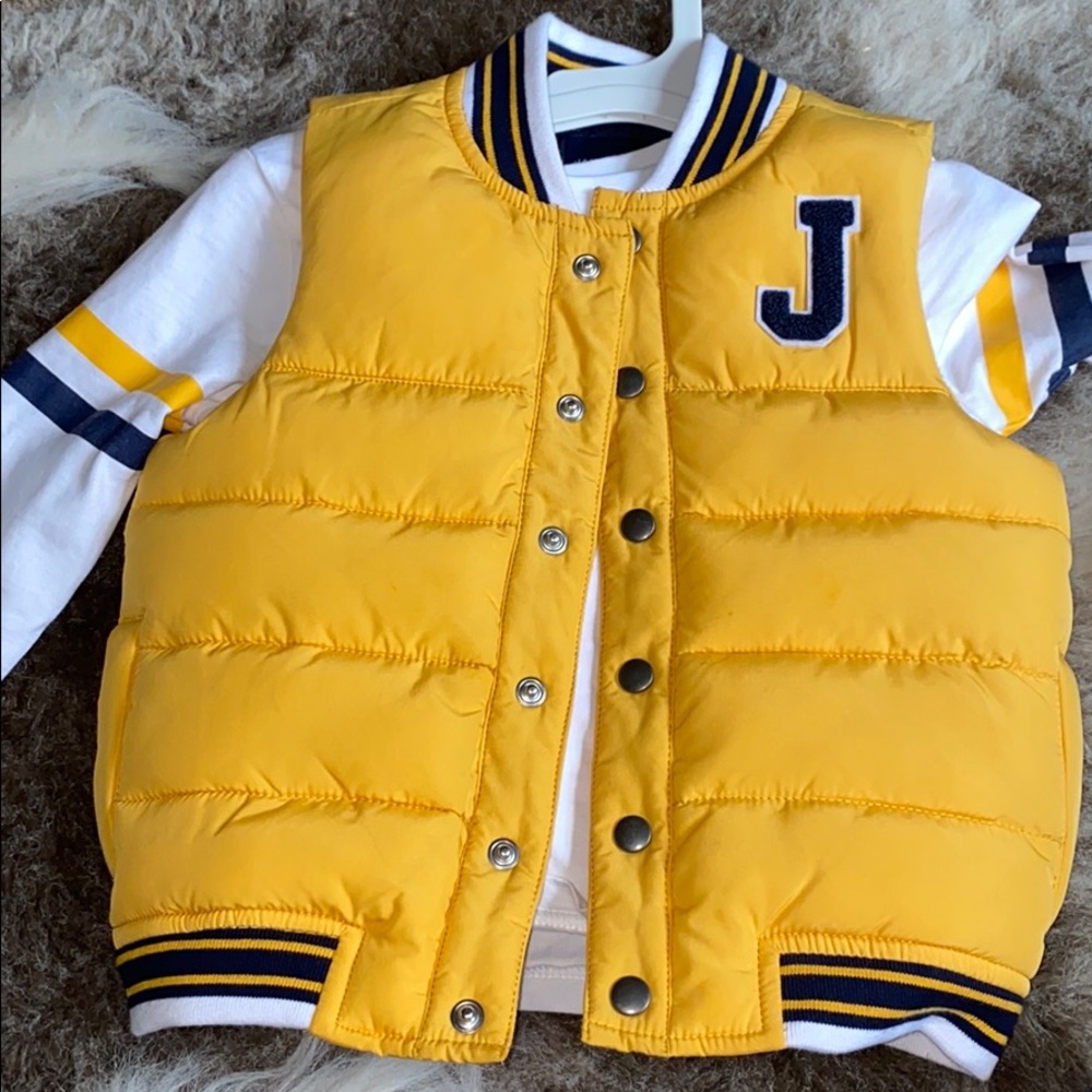 Janie and jack vest and shirt set